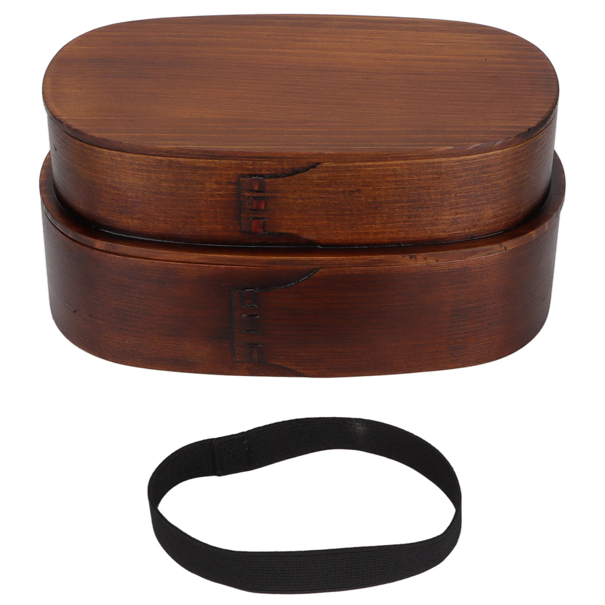 Food Storage Containers 2 Layer Japanese Box Wooden Food Storage Containers for Kids Adults Hiking Climbing School