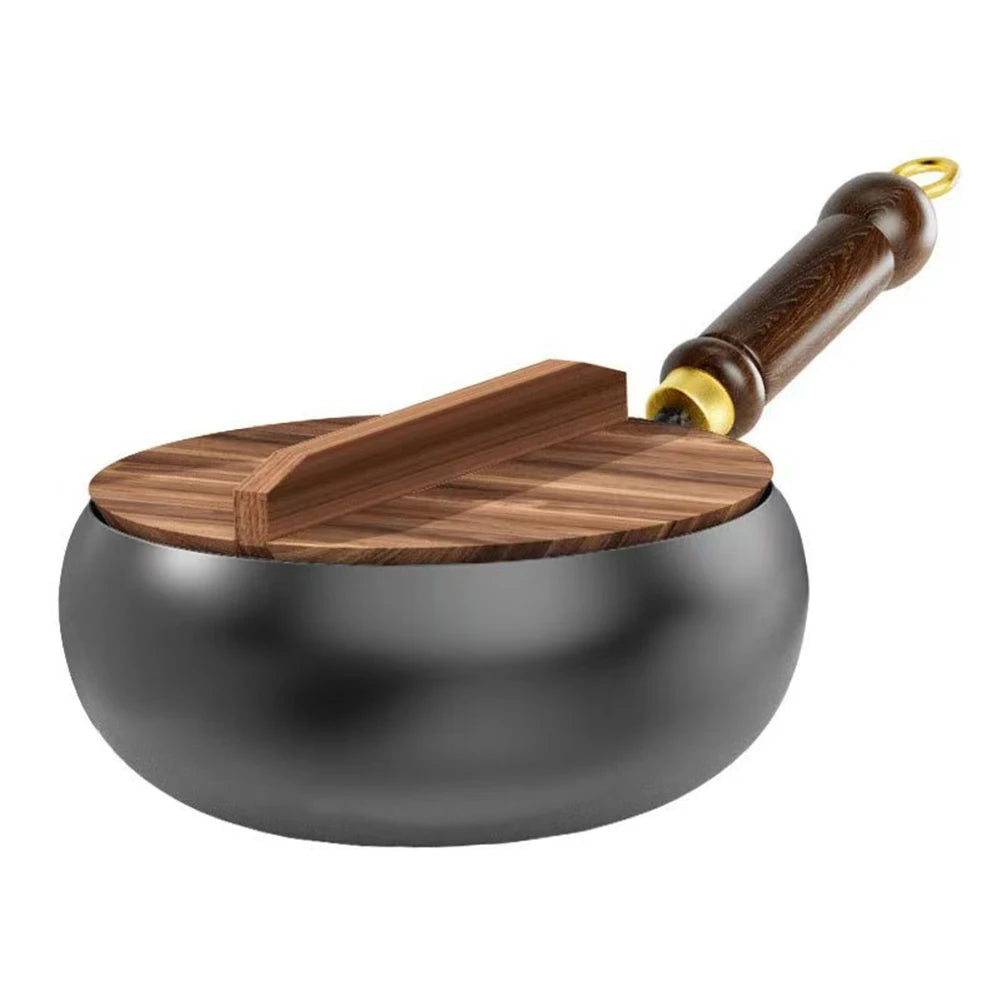 Small Frying Pan Uncoated Iron Pot Frypan Pot Saucepan Big Belly Pot Pure Hand Forged For Cookware Kitchen Cookware