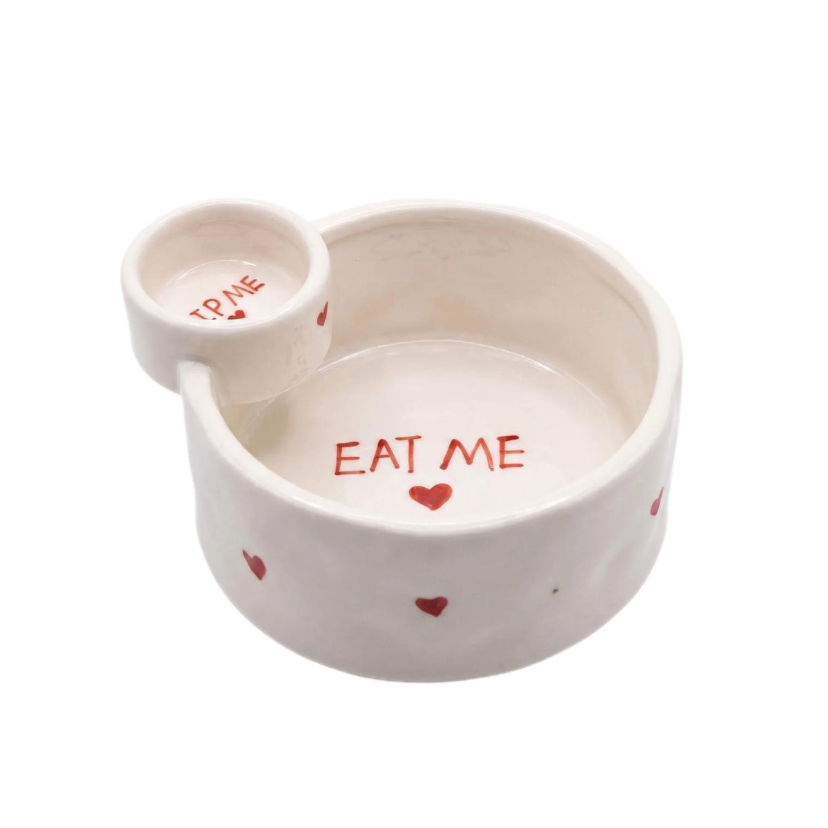 Ceramic Dip Bowl, French Fries Bowl with Small Plate, Heat-resistant Tableware, Household Snack Plate, Kitchen Tableware