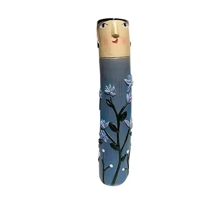 Bohemian Family Face Vase Handmade Resin Dried Flowers Home Decor Vase Crafts Bathroom Bookshelf Living Room Decoration