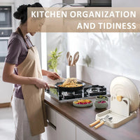 Kitchen Counter Spoon Rack - Pot Lid Rack and Spoon Rack - Multi-Purpose Small Tools to Keep the Countertop Clean - Silicone Rac