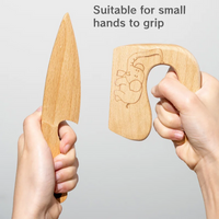 Wooden Kids Safe Knife and Kids Baking Set for Real Cooking,Kids Kitchen Toy Montessori Education Tools Gifts For Boys Girls