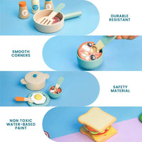 Wooden Kids Safe Knife and Kids Baking Set for Real Cooking,Kids Kitchen Toy Montessori Education Tools Gifts For Boys Girls