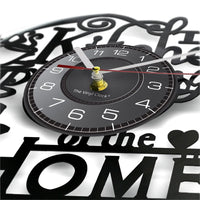 The Kitchen Is The Heart Of The Home Kitchen Vinyl Record Wall Clock Cooking Utensils Tableware For Dinning Room New Home Decor
