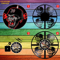The Kitchen Is The Heart Of The Home Kitchen Vinyl Record Wall Clock Cooking Utensils Tableware For Dinning Room New Home Decor