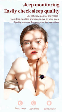 LIGE New Smart Watch Women Lady Gift 1.19 Inch AMOLED Full Touch Screen Sport Fitness Watches Bluetooth Call Digital Smartwatch