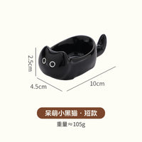 Ceramic Cat-Shaped Mini Dipping Plate Side Dish Small Bowl Home Diningware Kitchen Table Decorative Cat Bowl