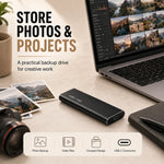 1TB Portable Solid State Drive External SSD USB 3.1 Fast Data Storage Backup Device for PC Mac Tablet
