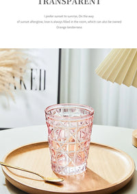 European Style Colorful Crystal Whisky Glass Cup Beer Cup Coffee Latte Mug Household Drinkware Party Restaurant Wine Glasses Cup