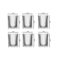 6pcs Sets Luxury Wine Glasses Transparent Glass Cup Exquisite Cocktail Glass European Style Whiskey Glass Bar Brandy Beer Cups