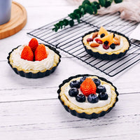 Baking Cake Molds Alloy Round Non Stick Tart Quiche Pans Removable Bottom Pie Pizza Baked Mould Cup Bakeware Alloy Kitchen Tool
