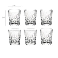 6pcs Sets Luxury Wine Glasses Transparent Glass Cup Exquisite Cocktail Glass European Style Whiskey Glass Bar Brandy Beer Cups