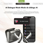HTC NE23 Earphones Bluetooth V6.0 Open-Ear Wireless Headphones AI Translator Earbuds HD Call