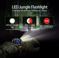 Newly Durable 1400mAh Large Battery Smart Watch Men 1.7" HD Screen IP68K Waterproof LED Flashlight Sports BT Call Smart Bracele
