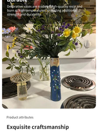 Bohemian Family Face Vase Handmade Resin Dried Flowers Home Decor Vase Crafts Bathroom Bookshelf Living Room Decoration