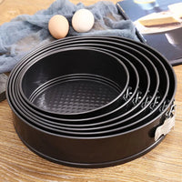 1Pc 12/16/20/24/28cm Carbon Steel Baking Mould with Removable Bottom Non Stick Leakproof Cake Baking Pan Durable Cake Mould