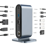 USB C 3.0 HUB Type C to Multi 4K HDMI Monitor Video Converter RJ45 Ethernet VGA PD Power Adapter Docking Station Laptop Splitter
