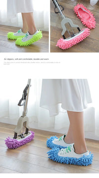 5 Sets Floor Dust Cleaning Slippers Shoes Cleaning Cloth Lazy Mopping Shoes Home Floor Cleaning Microfiber Cloth Cleaning Shoes