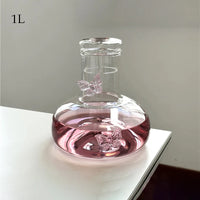 Glass Decanter Pink Butterfly Decor Elegant Goblet Wine Decanter Home Party Women's Wine Glass Dining Table Kettle Drinkware
