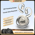 Monster OPEN FIT AC330 Wireless Bluetooth HD Calling Long Battery Life Exercise Running Fitness   Earphones