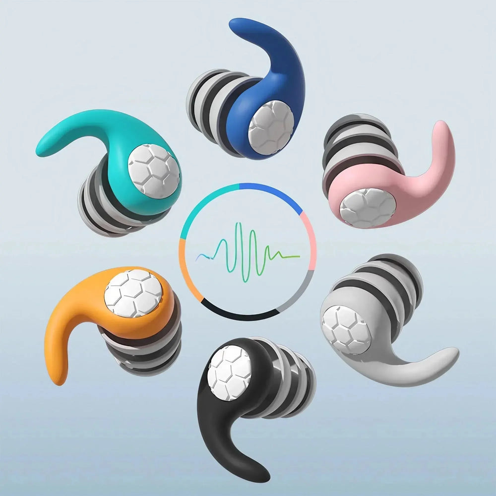 Soft Silicone Earplugs Waterproof Noise Cancelling Comfortable for Sleeping And Swimming