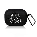 Creative Line Cute Black Earphone Case for AirPods Pro 3/Pro 2 /Pro/4 /3 /1or2 Headset Protective Cover Cute Cartoon Simple Case