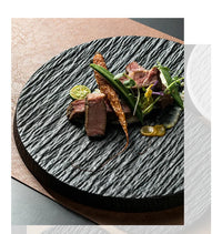 Main Dish Tableware Rock Plate  Stone Grain Ceramic Western Food Steak Plate Japanese Plate Home Western Food Display Tray