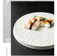 Main Dish Tableware Rock Plate  Stone Grain Ceramic Western Food Steak Plate Japanese Plate Home Western Food Display Tray
