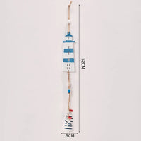 Mediterranean Style Decorative Ornaments Artistic Home Background Kindergarten Wall Hanging Lighthouse Sailboat Wooden Crafts
