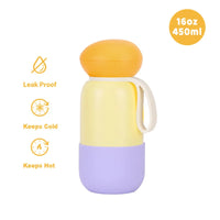 450ml Thermal Water Bottle With Handle For Students,Double-layer Stainless Steel Vacuum Drinkware,Gifts,Camping Thermos Cup/Mug