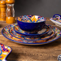 Ceramic Tableware Set Rice Bowl Serving Plate Creative Cutlery Soup Plate Noodle Handle Bowl Sauce Dish Steak Salad Fruit Plate