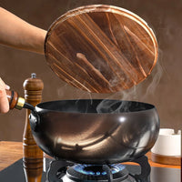 Small Frying Pan Uncoated Iron Pot Frypan Pot Saucepan Big Belly Pot Pure Hand Forged For Cookware Kitchen Cookware