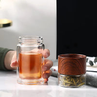 D5 Double Glass Water Bottle Tea Drink Items Bottle Infuser Tumbler Drinkware Gym Water Bottle Children Travel Sports Cup Bottle
