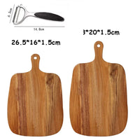 Kitchen Wooden Cutting Board with Handle Food Safe Cutting Board for Fruits Vegetables Cheese Bread Fish Desserts Serving Board