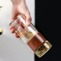 D5 Double Glass Water Bottle Tea Drink Items Bottle Infuser Tumbler Drinkware Gym Water Bottle Children Travel Sports Cup Bottle