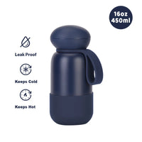 450ml Thermal Water Bottle With Handle For Students,Double-layer Stainless Steel Vacuum Drinkware,Gifts,Camping Thermos Cup/Mug