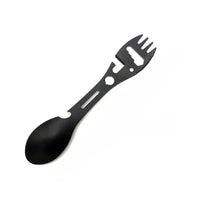 Camping Utensils Set Stainless Steel Outdoor Survival Gear 5 in 1 Tableware Travel Hiking Cutlery Fork Spoon Opener
