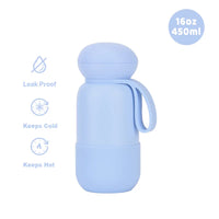 450ml Thermal Water Bottle With Handle For Students,Double-layer Stainless Steel Vacuum Drinkware,Gifts,Camping Thermos Cup/Mug