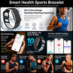 GUHUAVMI ECG+HRV Health Smart Bracelets Heart Rate Blood Pressure Body Fat BMI Body Temperature 3ATM Fitness Tracker Smart Watch