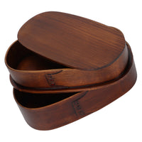 Food Storage Containers 2 Layer Japanese  Box Wooden Food Storage Containers for Kids Adults Hiking Climbing  School