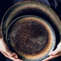 Japanese Ceramic Serving Dinner Plate Western Steak Dishes Trays Tableware Breakfast Dinnerware