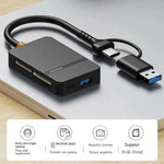 USB C 8-in-1 Card Reader Multi-functional Card Reader Support  SD/TF/CF/MS Card Read 5Gbps Write Read U Disk Flash Card Adapter