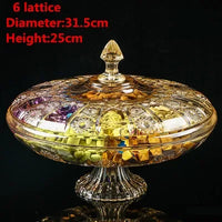 fruit basin dry candy dish sugar snack nut peanut food storage can box with Cover plastic trinket tray transparent Acrylic plate