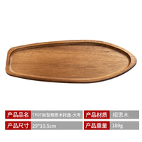 Tableware Solid Wood Food Tray Round Rectangle Dessert Plate Japanese-style Wooden Snack Fruit Tea Saucer Pallet Bread Board
