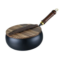 Small Frying Pan Uncoated Iron Pot Frypan Pot Saucepan Big Belly Pot Pure Hand Forged For Cookware Kitchen Cookware