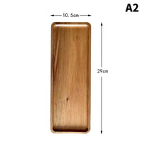 Tableware Solid Wood Food Tray Round Rectangle Dessert Plate Japanese-style Wooden Snack Fruit Tea Saucer Pallet Bread Board