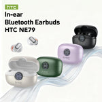 HTC NE79 TWS Bluetooth 6.0 Earbuds AI Translation 135 Languages ENC Noise Cancelling HiFi Stereo Headphones with LED Display
