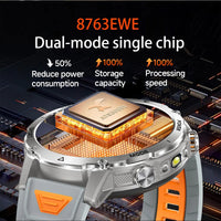 Newly Durable 1400mAh Large Battery Smart Watch Men 1.7" HD Screen IP68K Waterproof LED Flashlight Sports BT Call Smart Bracele