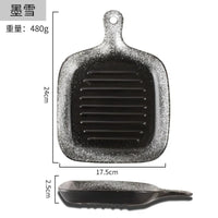Ceramic tableware wholesale Ceramic tableware  High value Western food plate Baking Handle  Porcelain  Square plate Dinner plate