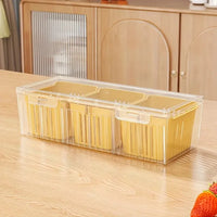 1 Set of Food Storage Containers Square Transparent Compartments for Refrigerators, Salad, Fruit, Vegetable And Condiment Boxes